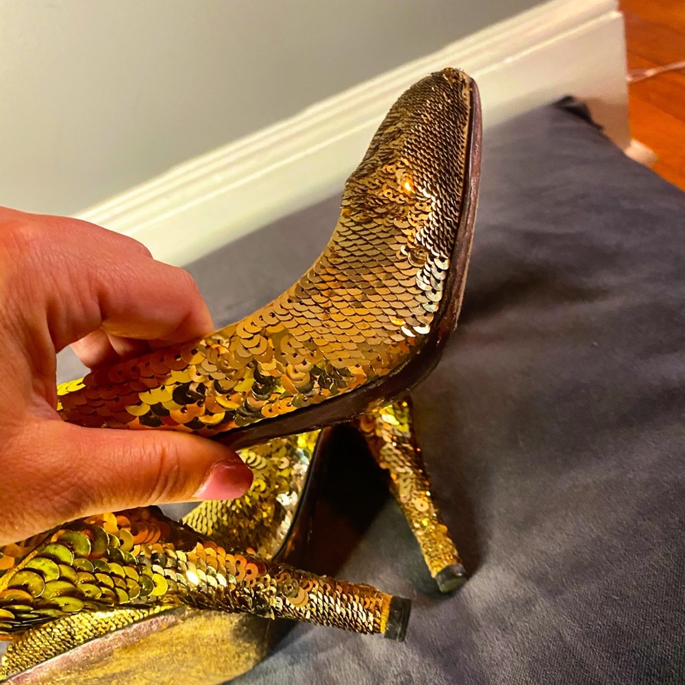 Vintage Miu Miu Sequin Heels Size 6 - image 3